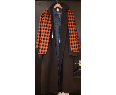 Textiles - vintage costume; a lady's Aquascutum woollen coat; a lady's Fiorella checked jacket; a gent's Italian Nogara overc