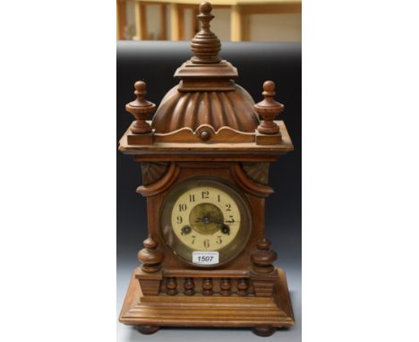 A Jungens mahogany mantel clock