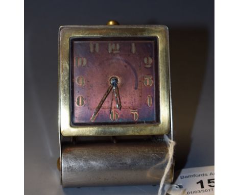 A 'Jaeger' Art Deco folding travelling clock