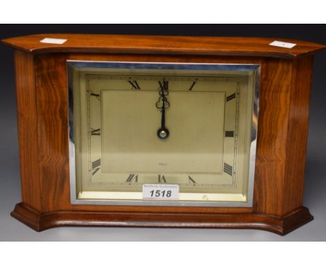 An Elliot mahogany veneered Art Deco style mantel clock