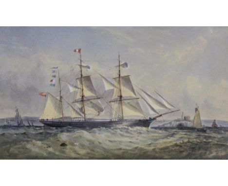 JAMES HARRIS Junior OF SWANSEA (1847-1925) A CLIPPER AND OTHER VESSELS OFF THE MUMBLES, SWANSEA Signed and dated indistinctly