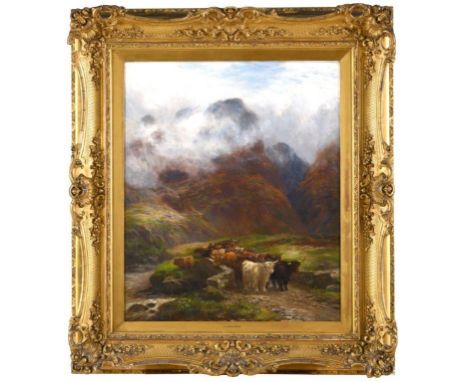 HENRY GARLAND (1834-1913) IN GLENCOE Signed, also signed and inscribed with title verso, oil on canvas 75 x 62cm. ++ Good con