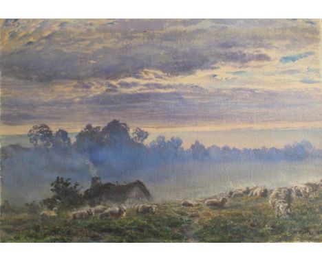 HENRY MOORE, RA, RWS (1831-1895) EARLY MORNING WITH HEAVY DEW, KENILWORTH Signed and dated 1880, watercolour, unframed 35 x 5