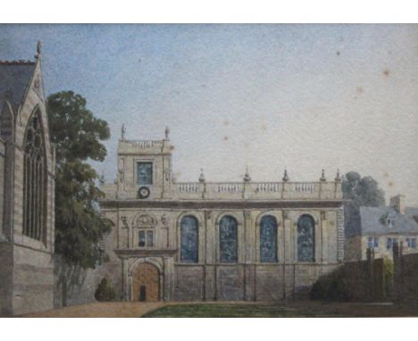 GEORGE PYNE (1800-1884) TRINITY COLLEGE, OXFORD Two, both signed and dated 1871, watercolour and pencil Each 14.5 x 21cm. (2)