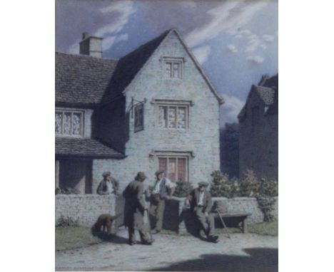 •ALFRED CHARLES STANLEY ANDERSON, RA (1884-1966) NIGHT'S TRANQUILLITY Signed, also signed and inscribed on a label on the lat