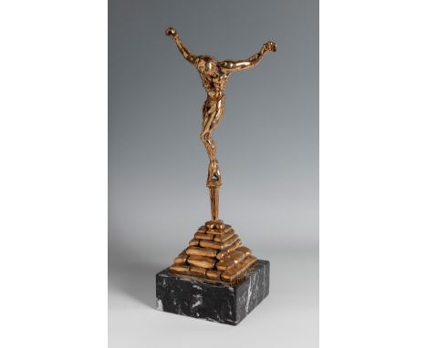 SALVADOR DALÍ I DOMÈNECH (Figueras, Girona, 1904 - 1989)."Christ of Saint John of the Cross".Bronze sculpture, example A-266/