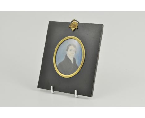 English School, 19th Century, portrait miniature, head and shoulders of a gentleman, on ivory panel, unsigned, 7cm x 5.5cm, r