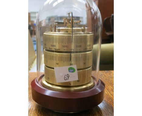 * Barigo German barometer / thermometer / hygrometer within a (damaged) glass dome RRP £265