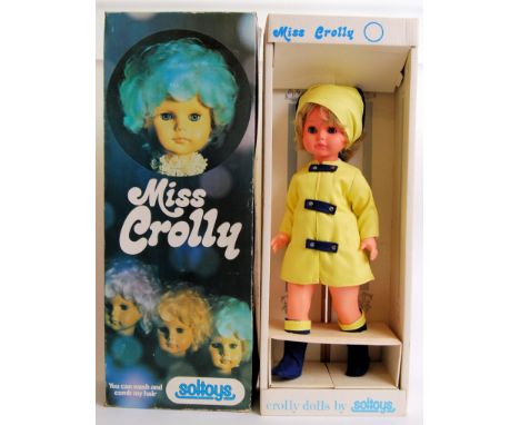 SOLTOYS DOLL: An original vintage Soltoys ' Miss Crolly ' fashion childs doll. Appears to be unused, within the original box.