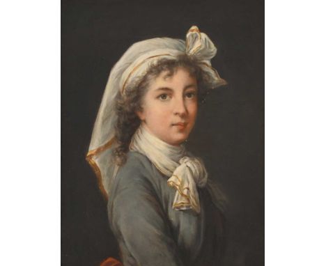 After Élisabeth Vigée Le BrunSelf portraitOil on canvas27.6 x 21.6cm; 10¾ x 8½inAfter the original in the Accademia di San Lu