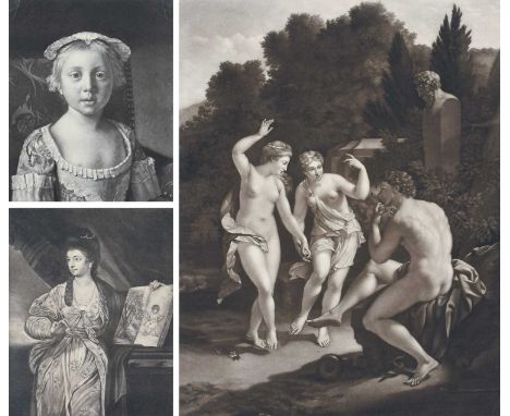 A collection of 18th and 19th Century MezzotintsMostly of portrait subjectsLargest 52.3 x 37.4cm; 20½ x 14¾in; Smallest 22 x 