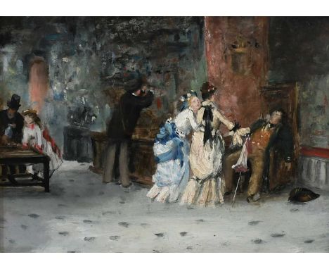 Circle of Claude MonetLa visite du musée GrévinOil on board16.8 x 22.4cm; 6½ x 8¾in