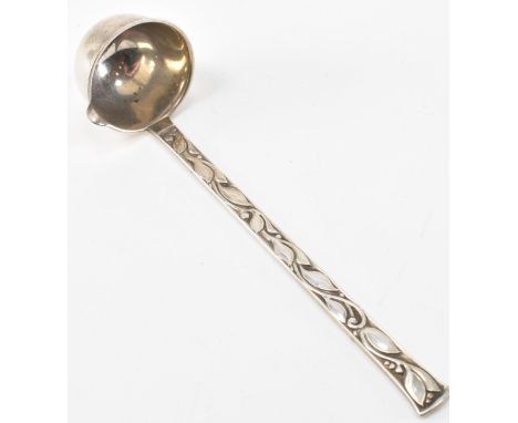 An early 20th Century Danish Evald Nielsen (1879 1958)&nbsp; silver ladle. The ladle of small proportions with a foliate desi