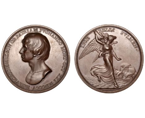 George III (1760-1820), Medals, Death of Lord Nelson, 1805, a copper medal by T. Webb, bust left, rev. Bellona advancing righ