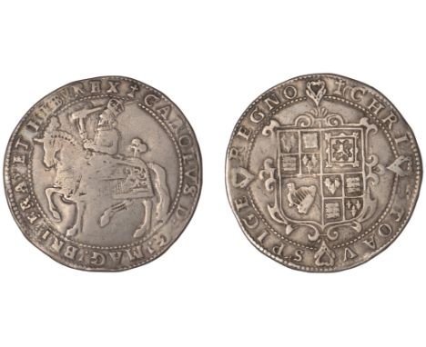 Charles I (1625-1649), Tower mint, Crown, Gp I, type 1a, mm. cross calvary [1625-6], first horseman, reads avspige, bird-head