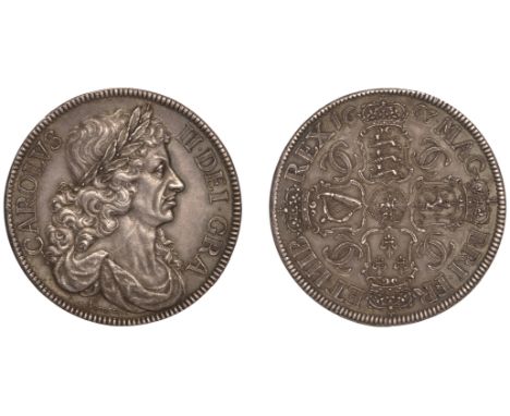 Charles II (1660-1685), ‘Petition’ Crown, 1663, by T. Simon, a British Museum electrotype copy, edge lettered, 30.91g (cf. ES