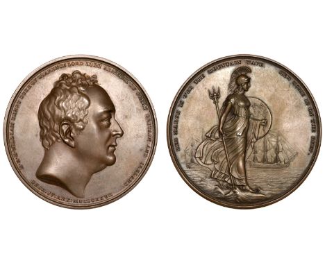George IV (1820-1830), Duke of Clarence Appointed Lord High Admiral, 1827, a copper medal by J. Henning, bare head right, rev