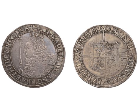 Elizabeth I (1558-1603), Seventh issue, Crown, mm. 1 [1601], bust 9A, sceptre to i of regina, three fingers of hand visible, 