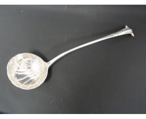 Silver soup ladle of Onslow pattern with shell bowl, 1899, 7½ oz.