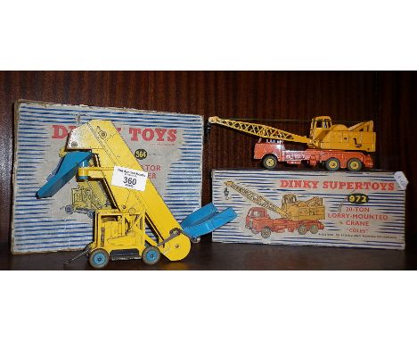 Two vintage boxed Dinky Toys vehicles - 564 Elevator Loader and 20 Ton Lorry - Mounted Crane "Coles"