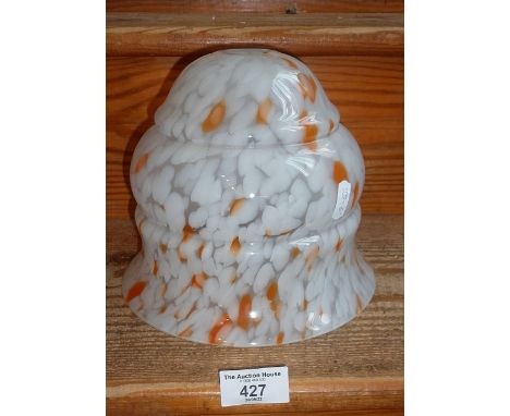 Deco marbled glass light shade