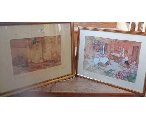Two Russell Flint colour prints