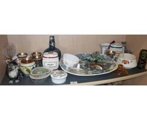 Large shelf of assorted china