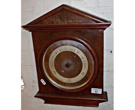 Aneroid barometer by Short &amp; Mason of London, in walnut case