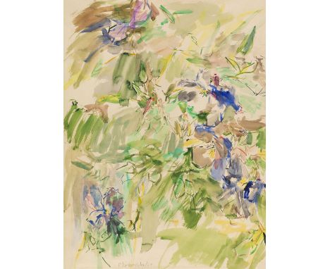 Oskar Kokoschka     1886 Pöchlarn/Niederösterreich - 1980 Montreux Blumenstilleben. 1964. Aquarell.  Unten mittig signiert un