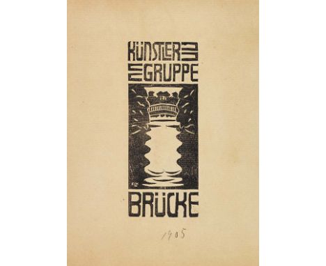 Ernst Ludwig Kirchner     1880 Aschaffenburg - 1938 Davos Signet der Künstlergruppe 'Brücke'. 1905/06. Holzschnitt.  Gercken 