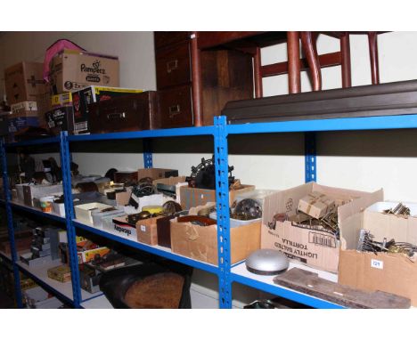 Large collection of vintage clock movements and parts.