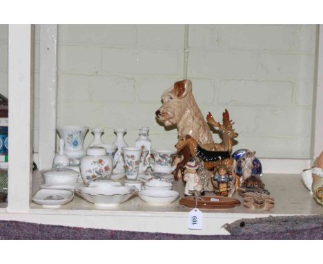 Wedgwood Clementine and Kutani Crane vases and dishes, Beswick, Sylvac and Doulton dogs, Doulton Lady Woodmouse, Hummel figur