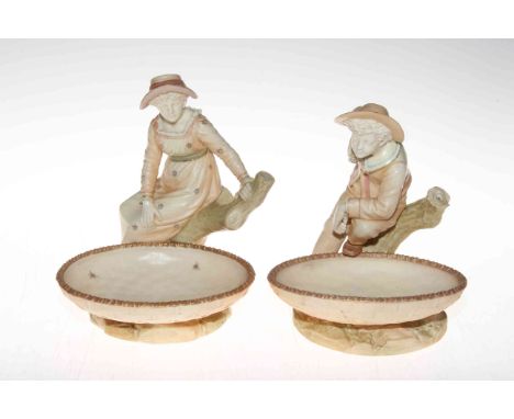 Royal Worcester Hadley pair of children figures, 20cm.