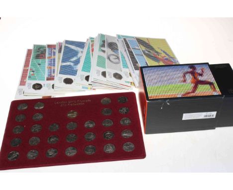 A Royal Mint / Royal Mint London 2012 Olympic and Paralympic Sports fifty pence coin cover collection in official box, thirty