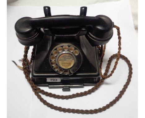 A vintage Bakelite GPO desk telephone