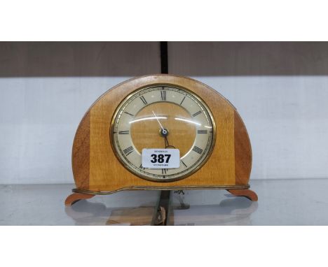 A vintage mixed wood Smiths Sectric electric timepiece - sold as a collectors' item only