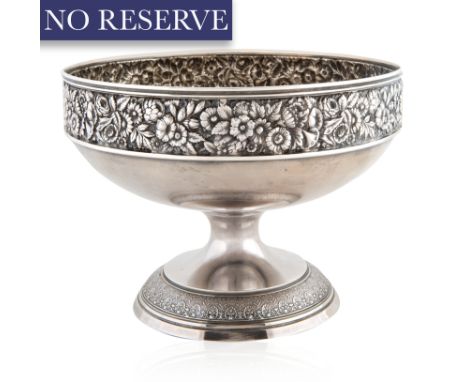 A SILVER CENTERPIECE BOWL, HOWARD &amp; CO. NEW YORK 1866-1922, CIRCA 1886  of circular form with a slender neck a rounded fo