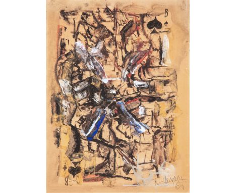 VLADIMIR NEMUKHIN (RUSSIAN 1925-2016) Joker, 1965 gouache on paper 54 x 40 cm (21 1/4 x 15 3/4 in.) [full sheet] signed and d