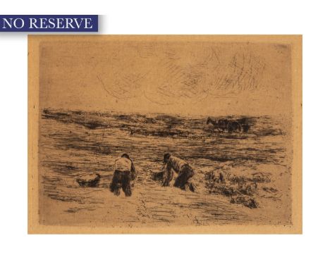 MAX LIEBERMANN (GERMAN 1847-1935) Kartoffelarbeiter (Potato Workers), 1896 etchingplate mark: 11.5 x 16.5 cm (4 1/2 x 6 1/2 i