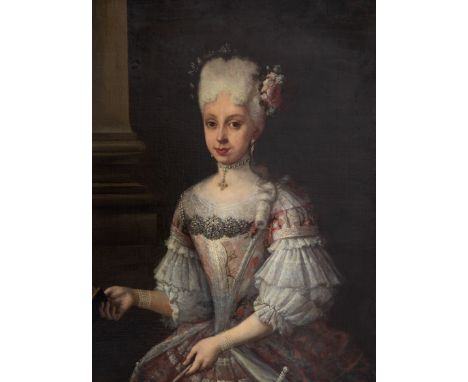 FRENCH SCHOOL (LATE 18TH CENTURY) A French Duchessoil on canvas 102 x 72 cm ( 40 1/2 x 28 3/8 in.)  CONDITIONObserved in fram