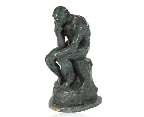 AFTER AUGUSTE RODIN (FRENCH 1840-1917)The Thinker , patinated bronze 78.74 (h) x 35.56 (w) x 33.02 (d) cm (31 x 14 x 13 in.) 