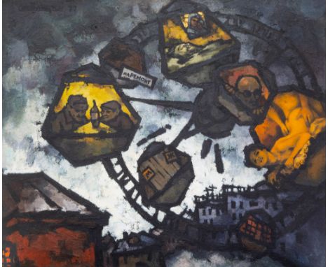 OSCAR RABIN (RUSSIAN 1928-2018) Ferris Wheel (In Memory of Artist Evgeny Rukhin), 1977 oil on canvas 90 x 109 cm (35 3/8 x 42
