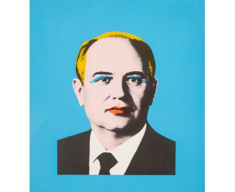 ALEXANDER KOSOLAPOV (RUSSIAN B. 1943)  Gorby silkscreen 66 x 57 cm (26 x 22 1/2 in.) [sight] signed lower right, inscribed wi