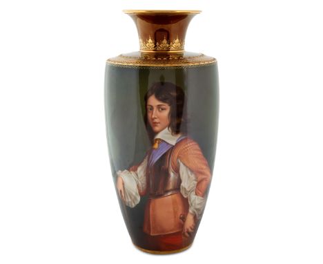 A PORCELAIN KPM VASE 'PRINCE WILHELM', PAINTED BY WAGNER FINELY  (GERMAN-AUSTRIAN 19TH CENTURY), VIENNA, CIRCA 1880of ovoid f