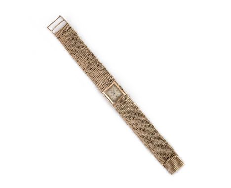 Girard Perregaux, a lady's gold wristwatch, signed dial with baton and Arabic hour markers, manual movement, on a flexible 9c