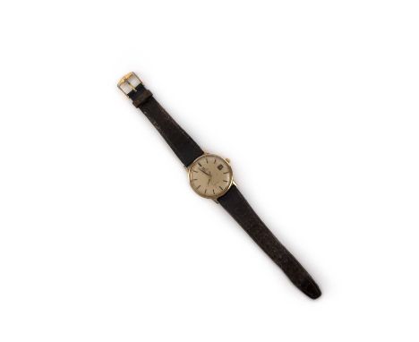 Omega, a gentleman's gold De Ville wristwatch, signed dial with baton numerals, date aperture and sweep seconds hand, automat