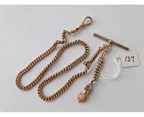A rolled gold albert chain 14 inch