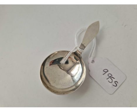 Another caddy spoon with circular bowl. Sheffield 1920 By S H