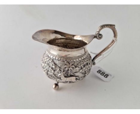 An Indian 95 silver cream jug by CGK, 120 g