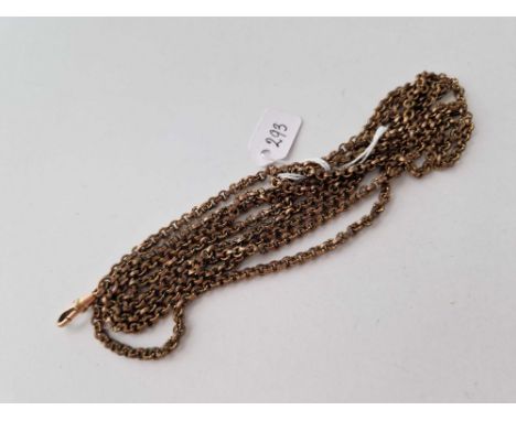 A antique gilt metal guard chain